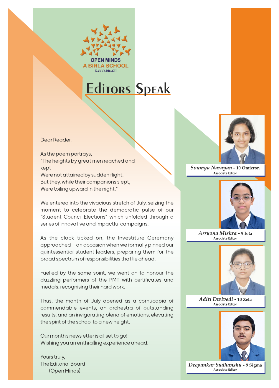 OMK Newsletter, July 2025, page 3 background