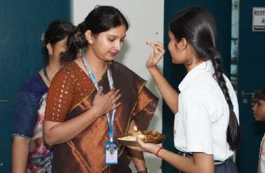 Expression of Reverence: Learner Offering Traditional Aarti