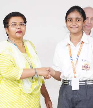 Teacher Congratulating Girl Prefect