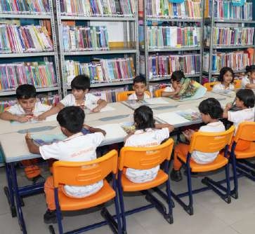 Library Reading Tables Full of Young Scholars
