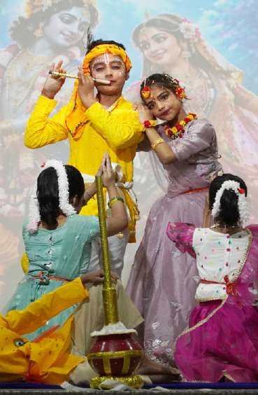 Radha Krishna Festive Backdrop
